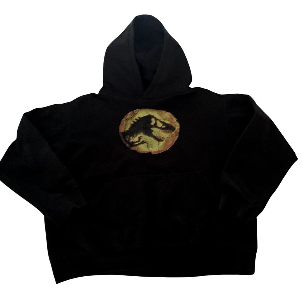 Jurassic World Black Hoodie Pullover Universal Studios Kids Youth Size L